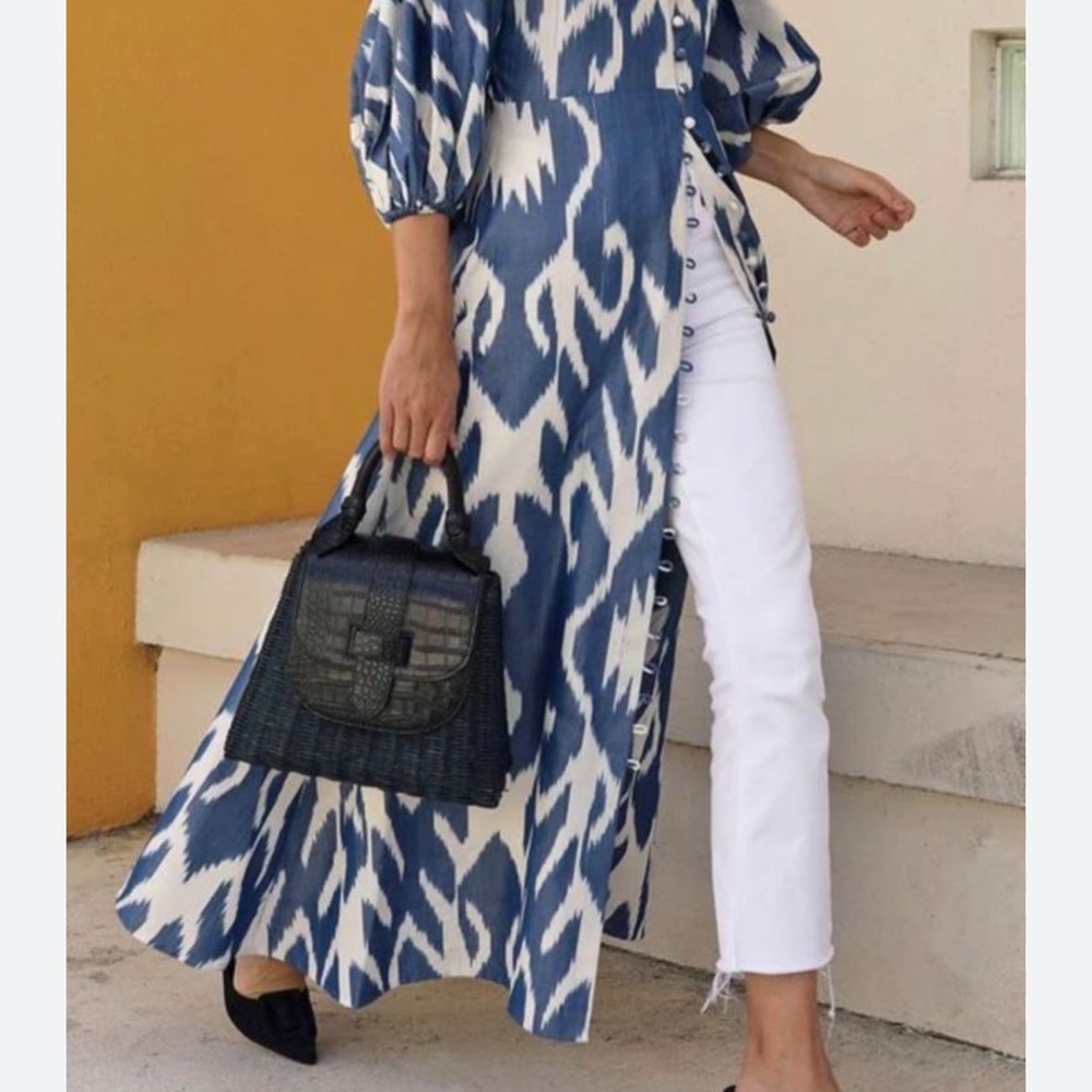 Ashro Blue and White Maxi Dress